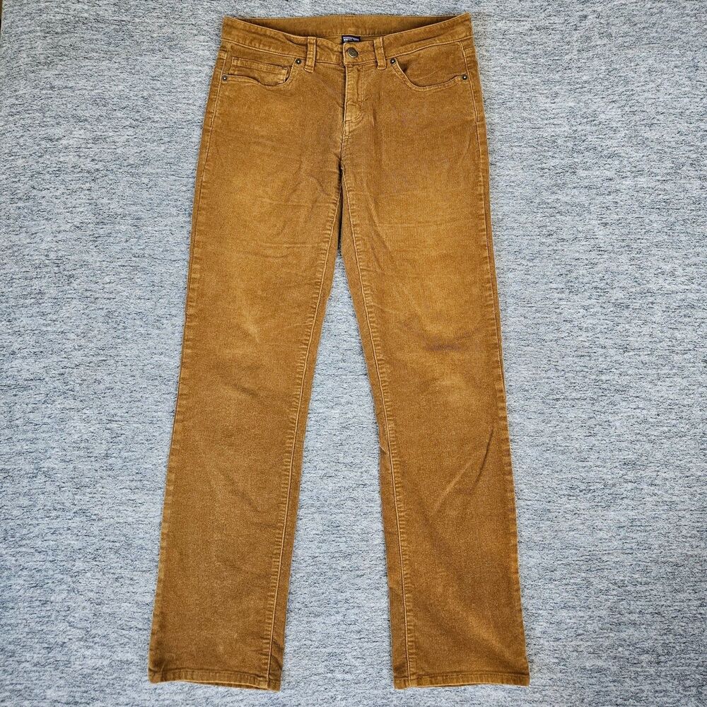 Patagonia Pants Women's 28 Brown Corduroy Everyday Cords Straight Leg Mid Rise